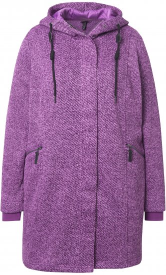 Ulla Popken Knit Fleece-Lined Jacket Purple - Якета - 