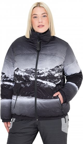 Ulla Popken HYPRAR Mountain Scene Performance Puffer Jacket Black - Якета - 