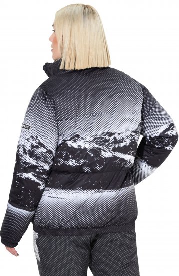 Ulla Popken HYPRAR Mountain Scene Performance Puffer Jacket Black - Якета - 