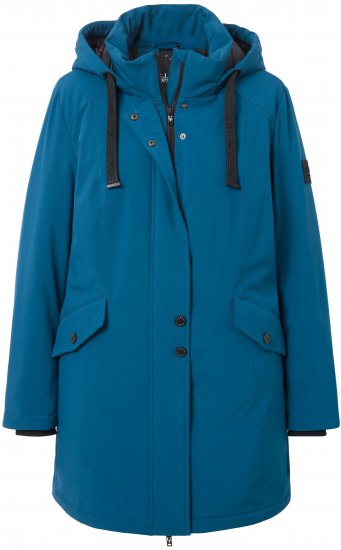Ulla Popken HYPRAR Long Softshell Jacket Ocean Blue - Якета - 