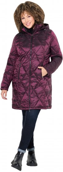 Ulla Popken HYPRAR Diamond Quilted Jacket Carmine Red - Якета - 