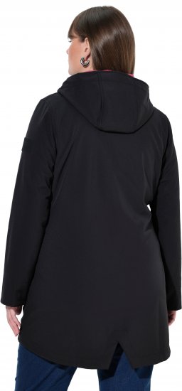 Ulla Popken Hyprar Soft Shell Water Repellent Hooded Jacket Black - Якета - 