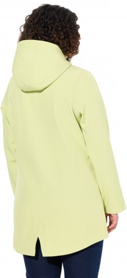 Ulla Popken Hyprar Soft Shell Water Repellent Hooded Jacket Lime Green - Якета - 