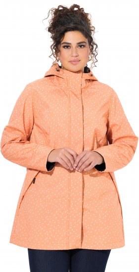 Ulla Popken Raindrop Print Longline Waterproof Jacket Mandarin - Якета - 