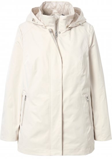 Ulla Popken Long Triple Function Softshell Jacket Natural White - Якета - 