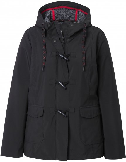 Ulla Popken HYPRAR Toggle Button Microfleece Lined Jacket Black - Якета - 