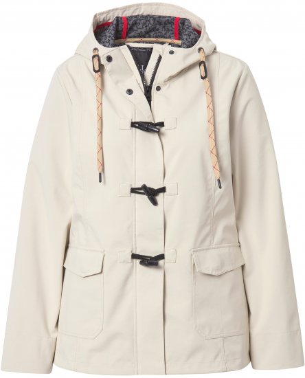 Ulla Popken HYPRAR Toggle Button Microfleece Lined Jacket Light Champagne - Якета - 