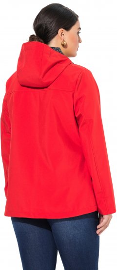 Ulla Popken HYPRAR Toggle Button Microfleece Lined Jacket Salsa Red - Якета - 
