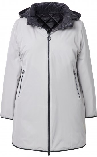 Ulla Popken HYPRAR Reversible Quilted Jacket Medium Grey - Якета - 