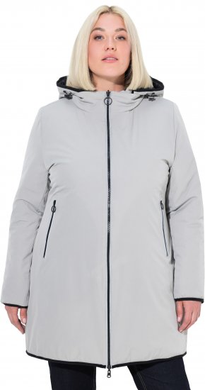 Ulla Popken HYPRAR Reversible Quilted Jacket Medium Grey - Якета - 