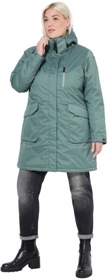 Ulla Popken HYPRAR Drawstring Waist Parka Grey Green - Якета - 