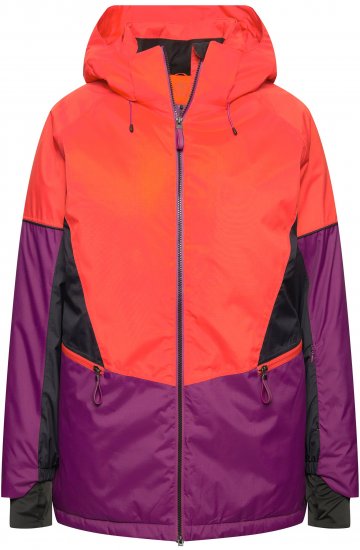 Ulla Popken HYPRAR Performance Colorblock Ski Jacket Coral - Якета - 