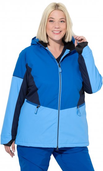 Ulla Popken HYPRAR Performance Colorblock Ski Jacket Denim Blue - Якета - 