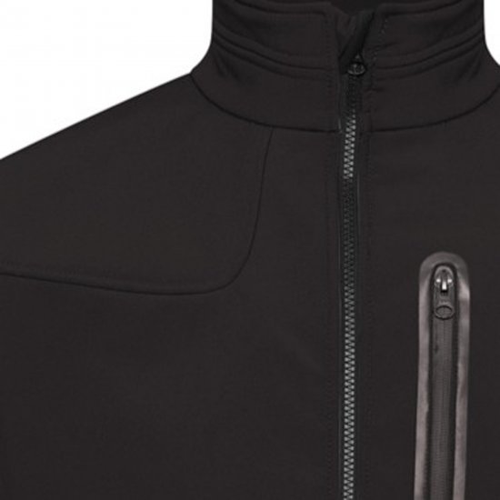 Kam Jeans KV132 Softshell Panelled Jacket Black - Якета - мъжки якета големи размери