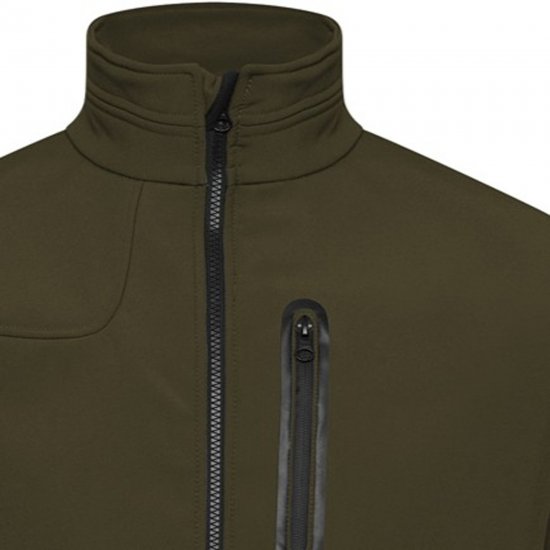 Kam Jeans KV132 Softshell Panelled Jacket Olive - Якета - мъжки якета големи размери