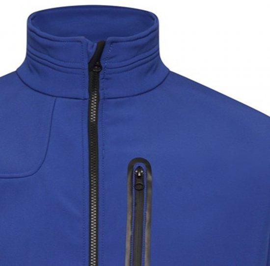 Kam Jeans KV132 Softshell Panelled Jacket Royal Blue - Якета - мъжки якета големи размери