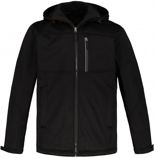JP1880 Jacket Fleece Lined Softshell Black - Якета - мъжки якета големи размери