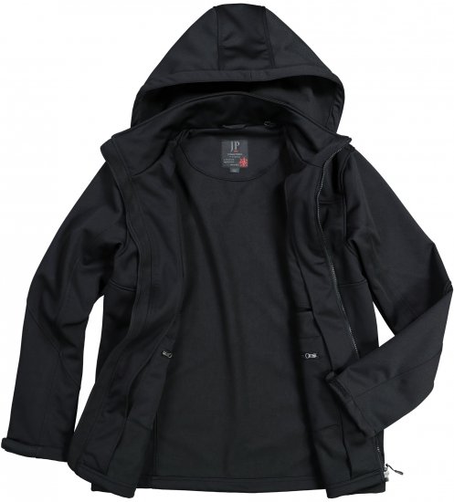 JP1880 Jacket Fleece Lined Softshell Black - Якета - мъжки якета големи размери