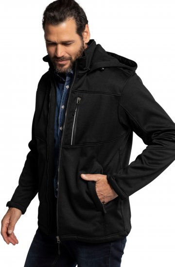 JP1880 Jacket Fleece Lined Softshell Black - Якета - мъжки якета големи размери