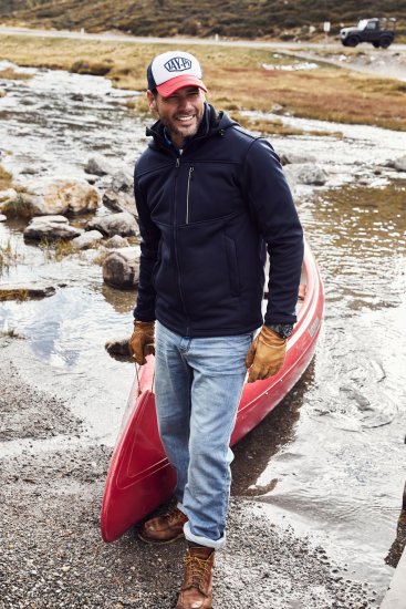 JP1880 Jacket Fleece Lined Softshell Navy - Якета - мъжки якета големи размери