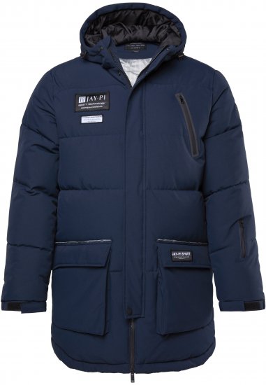 JAY-PI Warm Quilted Parka Dual Function, Wind and Water Repellant Navy - Якета - мъжки якета големи размери