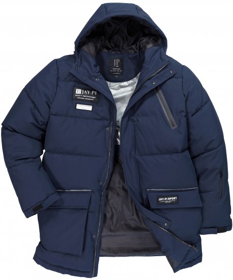 JAY-PI Warm Quilted Parka Dual Function, Wind and Water Repellant Navy - Якета - мъжки якета големи размери