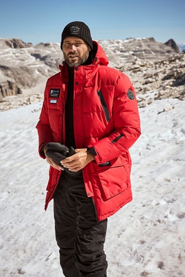 JAY-PI Warm Quilted Parka Dual Function Windproof and Water Repellent Red - Якета - мъжки якета големи размери