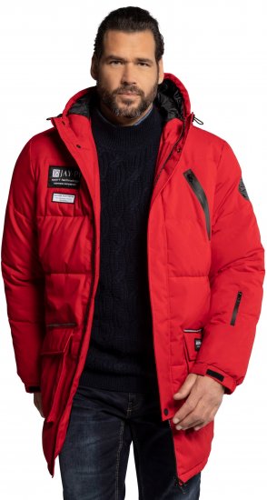 JAY-PI Warm Quilted Parka Dual Function Windproof and Water Repellent Red - Якета - мъжки якета големи размери