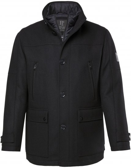 JP1880 Jacket Water-repellent Warm Black - Якета - мъжки якета големи размери