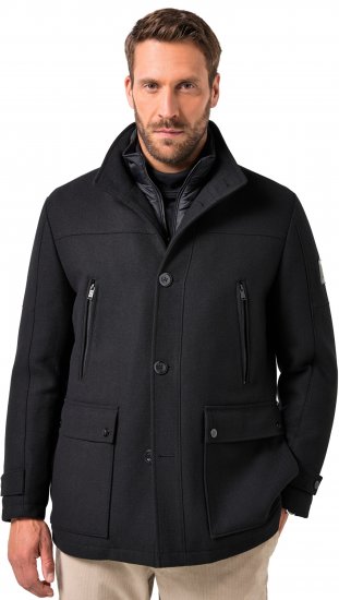 JP1880 Jacket Water-repellent Warm Black - Якета - мъжки якета големи размери