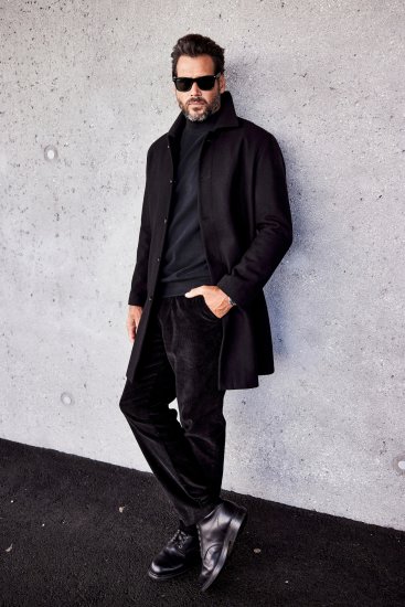 JP1880 Coat Wool Blend Water Repellent Black - Якета - мъжки якета големи размери