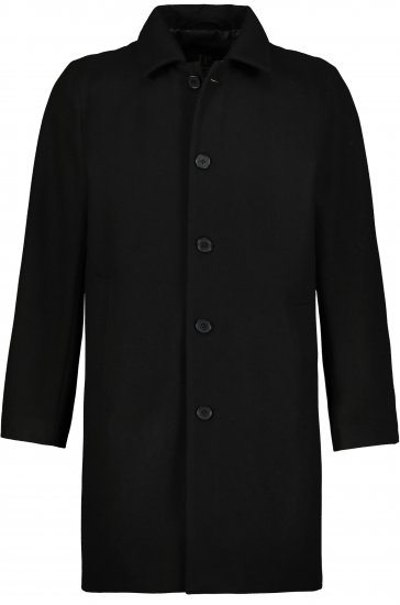 JP1880 Coat Wool Blend Water Repellent Black - Якета - мъжки якета големи размери