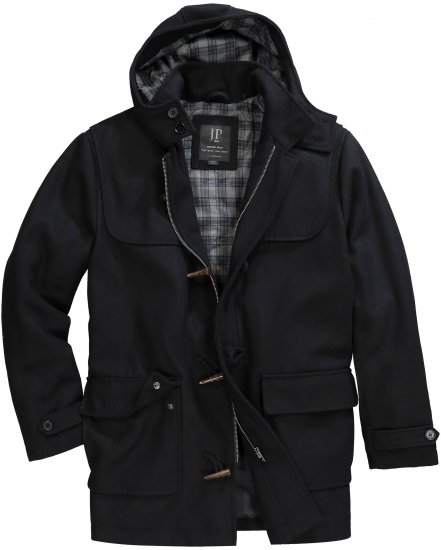 JP1880 Dufflecoat Water-repellent Black - Якета - мъжки якета големи размери
