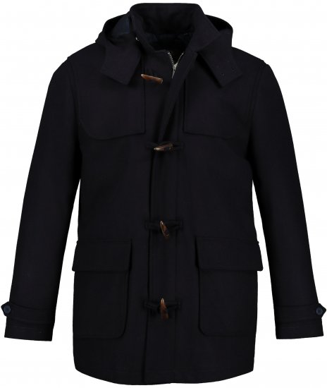 JP1880 Duffle Coat Water Repellent with Detachable Hood Navy - Якета - мъжки якета големи размери