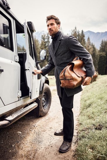 JP1880 Coat Wool Blend Quilted Insert Black - Якета - мъжки якета големи размери