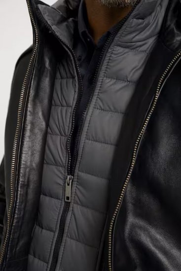 JP1880 Jacket Nappa Lamb Leather Black - Якета - мъжки якета големи размери