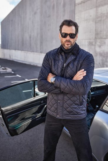 JP1880 Jacket Quilted Black - Якета - мъжки якета големи размери