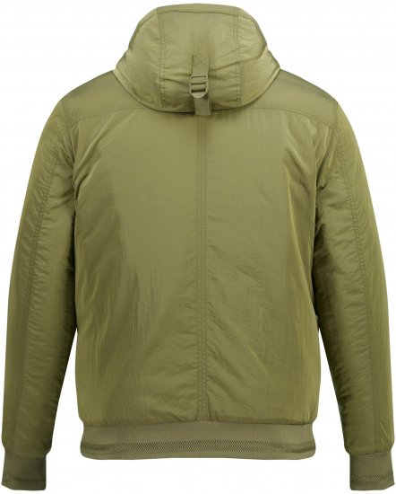 STHUGE Bomber Jacket With Hood Green - Якета - мъжки якета големи размери
