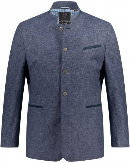 JP1880 Traditional Jacket Linen Blend Navy - Якета - мъжки якета големи размери