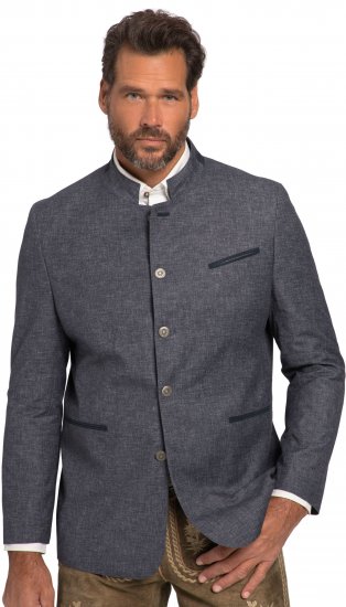 JP1880 Traditional Jacket Linen Blend Navy - Якета - мъжки якета големи размери