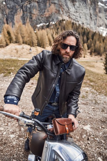 JP1880 Leather Jacket Soft Lamb Nappa Dark Brown - Якета - мъжки якета големи размери