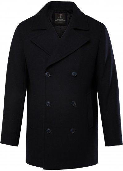 JP1880 Caban Short Double-breasted Overcoat Navy - Якета - мъжки якета големи размери