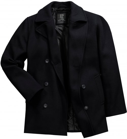 JP1880 Caban Short Double-breasted Overcoat Navy - Якета - мъжки якета големи размери