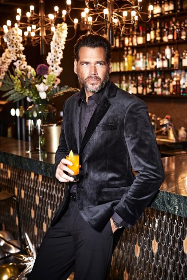 JP1880 Jacket Velvet Business Smoking Black - Костюми - мъжки костюми големи размери