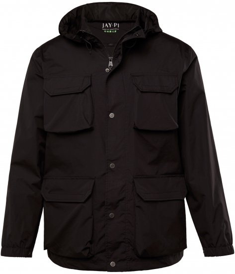 Jay-Pi Jacket Technical Weatherproof Stomach Fit Black - Якета - мъжки якета големи размери