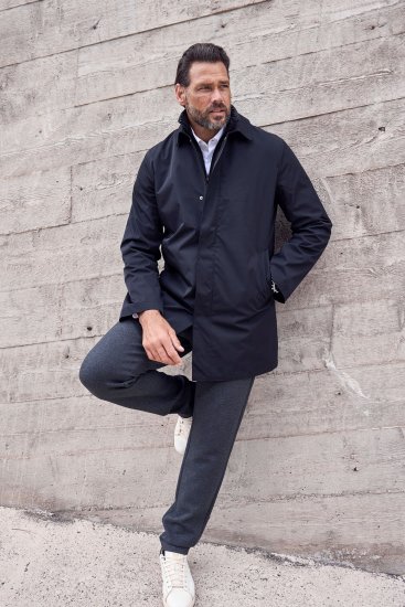 JP1880 Business Coat Zip-out Panel Black - Якета - мъжки якета големи размери