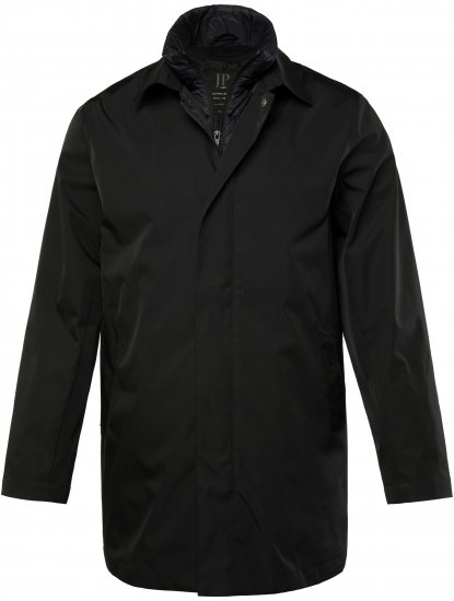 JP1880 Business Coat Zip-out Panel Black - Якета - мъжки якета големи размери