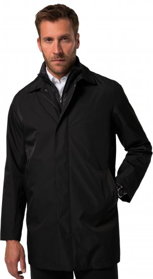 JP1880 Business Coat Zip-out Panel Black - Якета - мъжки якета големи размери
