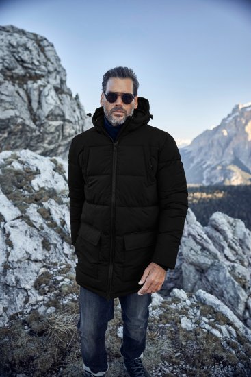 JP1880 Quilted Parka with Multiple Pockets Black - Якета - мъжки якета големи размери