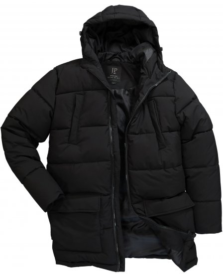 JP1880 Quilted Parka with Multiple Pockets Black - Якета - мъжки якета големи размери